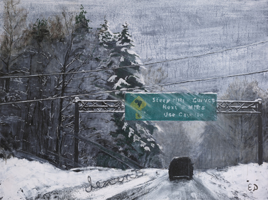 "descent", Acrylic on canvas, 30x40